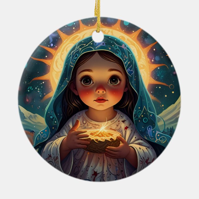 Merry Christmas Joyful Season Ceramic Tree Decoration (Back)