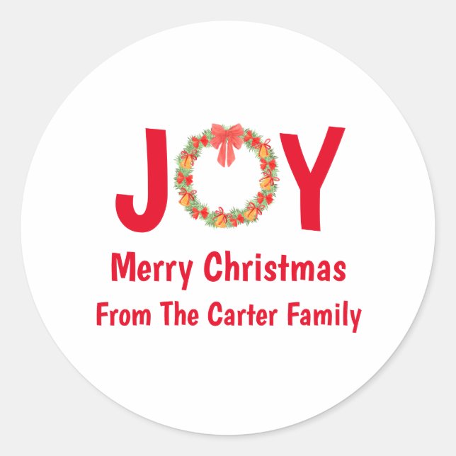 Merry Christmas Joyful Stickers (Front)