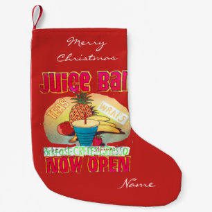 Merry Christmas Juice Bar Sign Thunder_Cove Small Christmas Stocking