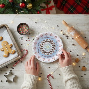 Merry Christmas Kaleidoscope Paper Plate