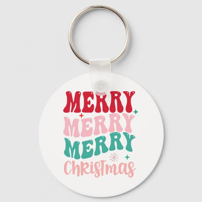 Merry Christmas  Key Ring (Front)