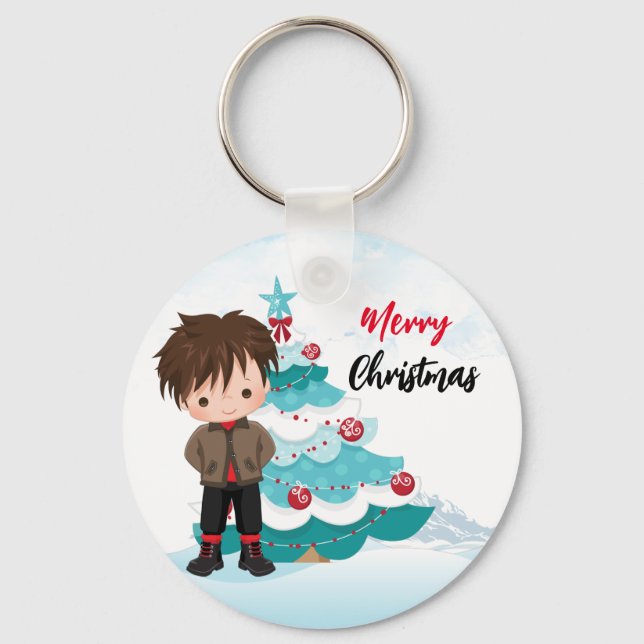 Merry Christmas    Key Ring (Front)