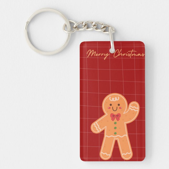Merry Christmas Keychain | Festive Holiday Gift |  (Front)