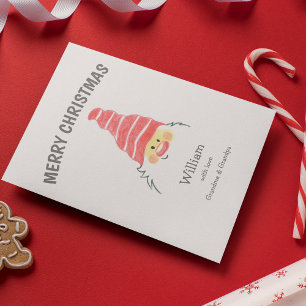 Merry Christmas Kids Santa Holiday Card