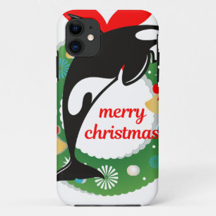 merry christmas killer whale iPhone 11 case