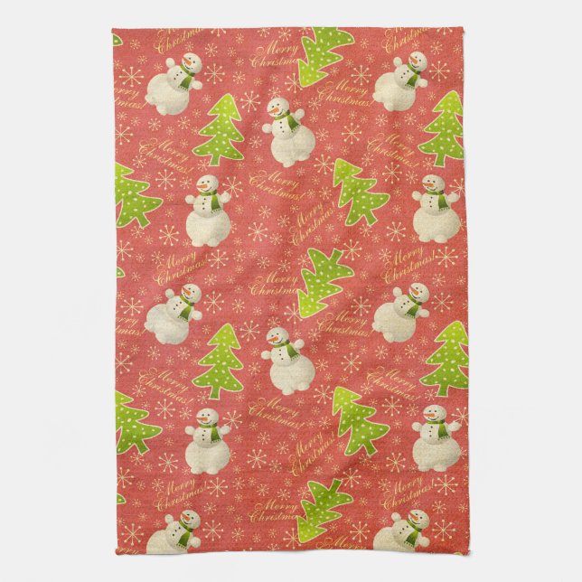 Merry Christmas kitchen towel (Vertical)