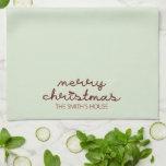 Merry Christmas Kitchen Towels<br><div class="desc">These cute Christmas kitchen towels are perfect for the holidays. They are cute and personalised so they make a perfect give for your favourite host. Show your holiday spirt around your house with this cute decor.</div>