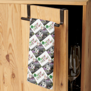 Merry Christmas Kitchen Towels Opossum 