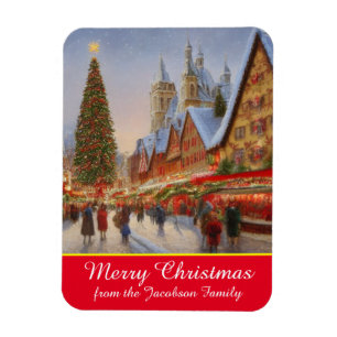 Merry Christmas Kitsch Nostalgic German Market Magnet