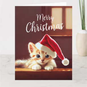 Merry Christmas Kitten Card