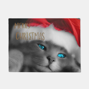 Merry Christmas Kitty Doormat