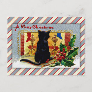 Merry Christmas Kitty Holiday Postcard