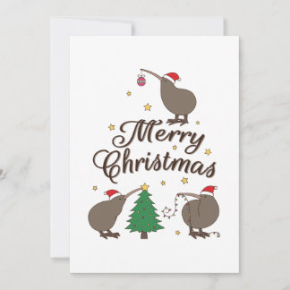 Merry Christmas Kiwi Holiday Card