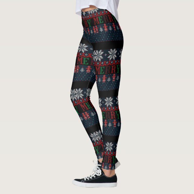  Merry Christmas knit  Leggings (Left)