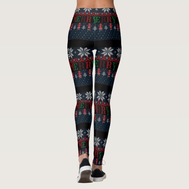  Merry Christmas knit  Leggings (Back)