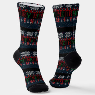  Merry Christmas knit  Socks