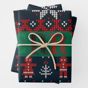  Merry Christmas knit   Wrapping Paper Sheet