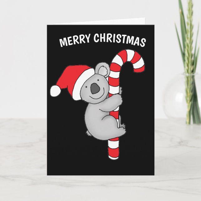 Merry Christmas Koala Bear Holiday Card (Front)