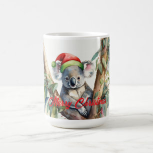 Merry Christmas Koala sitting in Gumtree Coffee Mug