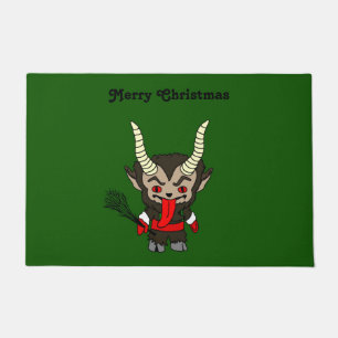 Merry Christmas Krampus Doormat