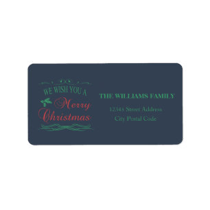 Merry Christmas Label