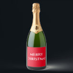 Merry Christmas Label<br><div class="desc">MERRY CHRISTMAS WINE CHAMPANGE LABEL</div>