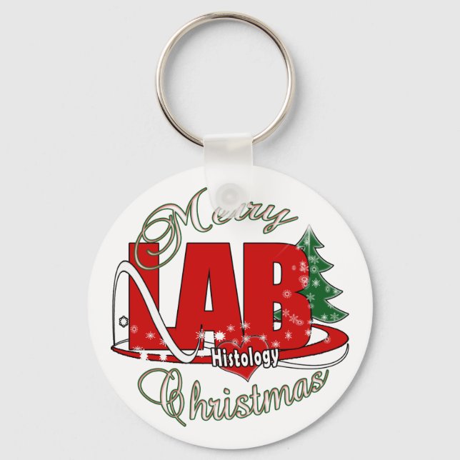 MERRY CHRISTMAS LABORATORY KEY RING (Front)