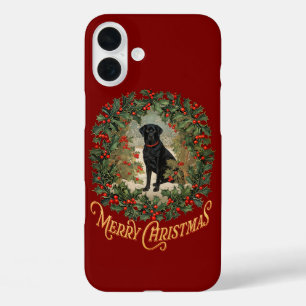 Merry Christmas Labrador Retriever iPhone 16 Plus Case