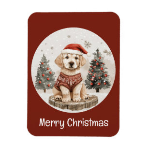 Merry Christmas Labrador Retriever Puppy Magnet