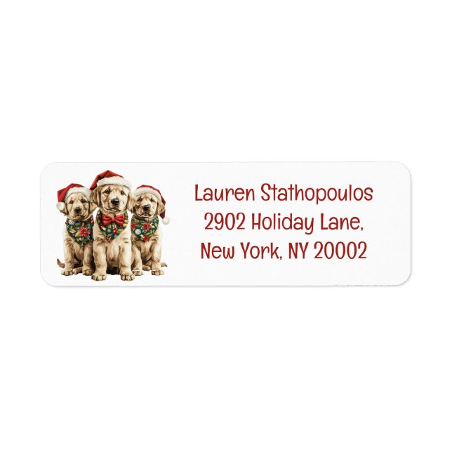 Merry Christmas Labrador Retriever Santa Puppy Dog (Front)