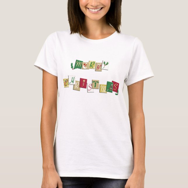 Merry Christmas Ladies T-Shirt (Front)