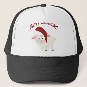 Merry Christmas Lamb Trucker Hat