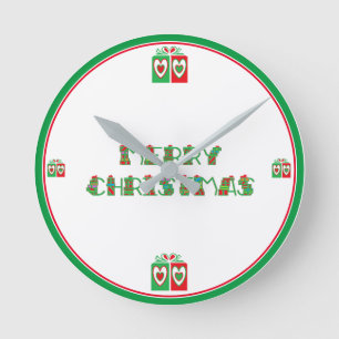 Merry Christmas Large Acrylic Wall Clock