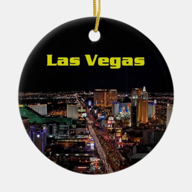 Merry Christmas Las Vegas Strip Ornament (Front)