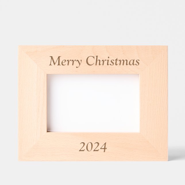 Merry Christmas Laser Etched Picture Frame (Front)