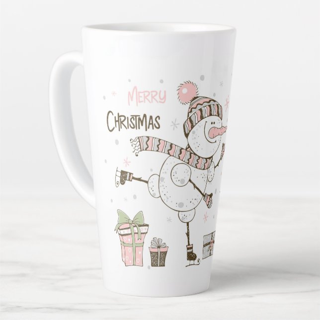 Merry Christmas Latte Mug (Left Angle)