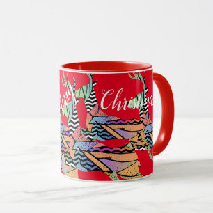 Merry Christmas Leaping Deer Mug