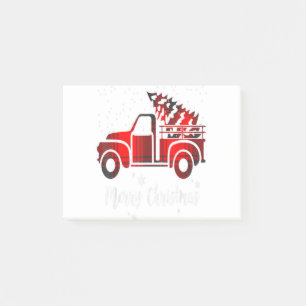 Merry Christmas Leopard Buffalo Truck Tree Red Pla Post-it Notes