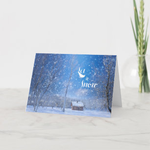 Merry Christmas Let it Snow Winter Festive Holiday Card