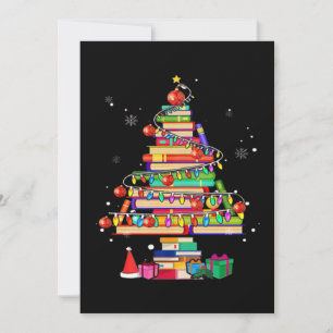 Merry Christmas Library Tree Invitation