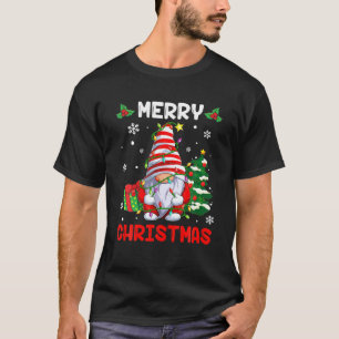 Merry Christmas Light Gnome Xmas Pajamas Matching T-Shirt