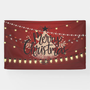 Merry Christmas Lights and Tree Banner