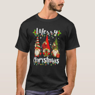 Merry Christmas Lights Cute Gnome Pajama Family X T-Shirt
