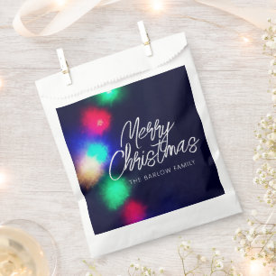 Merry Christmas Lights Favour Bags