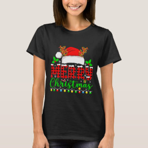 Merry Christmas Lights Funny Xmas Pjs Men Women Fa T-Shirt