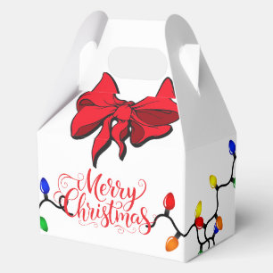 Merry Christmas Lights Gift Favor Favour Box