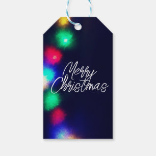 Merry Christmas Lights Gift Tags
