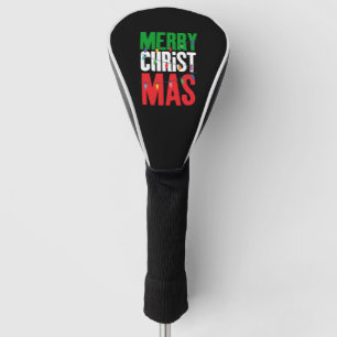 Merry Christmas Lights Golf Head Cover