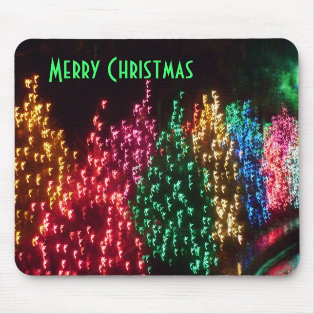 Merry Christmas Lights Mouse Mat (Front)