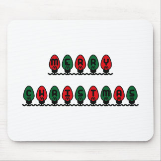 Merry Christmas Lights Mouse Mat